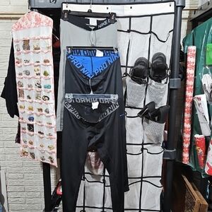 Nike Black and Blue Athletic Leggings